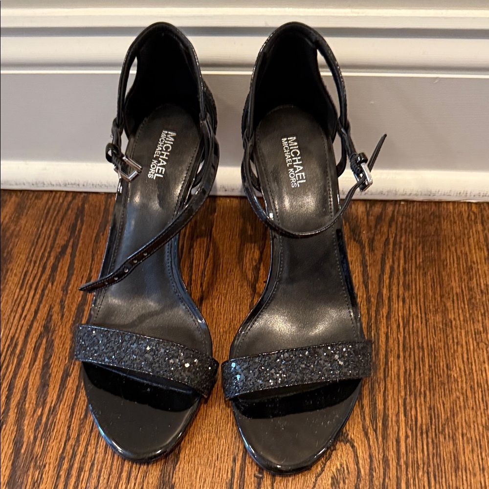 Michael Kors Black Sparkle Heels